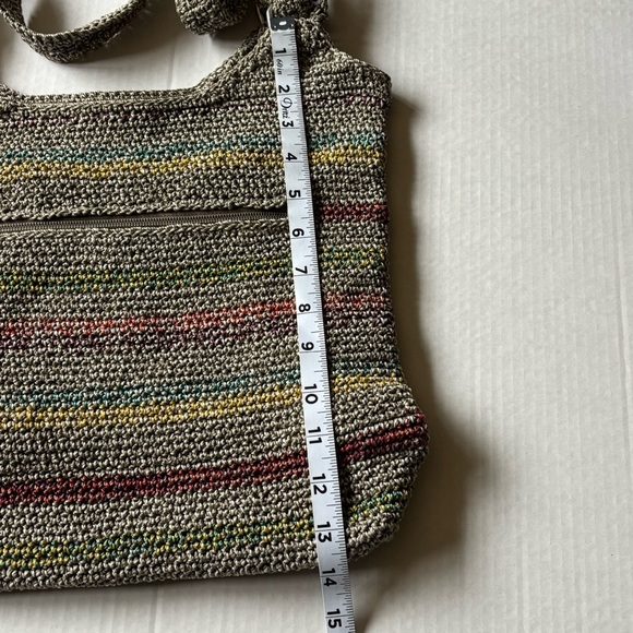 The Sak Women's Crochet Shoulder Crossbody Bag Multicolor Chevron Pattern - Picture 12 of 15